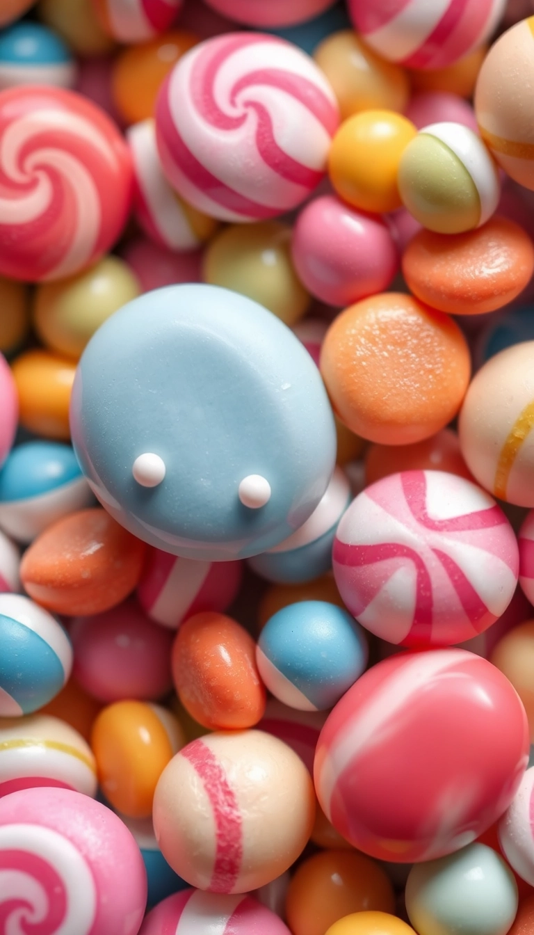 Best Magnificent Mixed Candies Close Up Phone Sleek Wallpaper